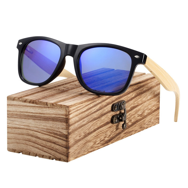Peris Gems Dark Blue Handmade Bamboo Polarized Sunglasses for Men SHEIN Amazon Temu
