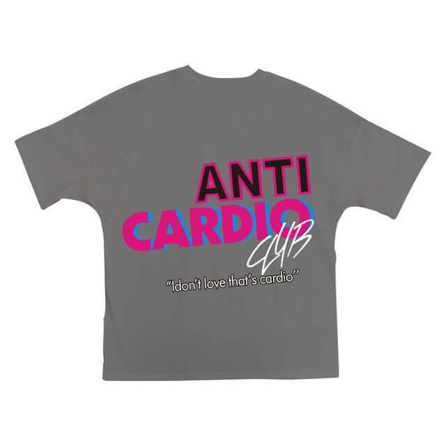 Peris Gems dark grey 2 / M Anti-Cardio Oversized Cotton Tee for Men | Gym Bro Bulking Shirt Anti-Cardio Oversized Cotton Tee | Gym Bro Bulking Shirt SHEIN Amazon Temu