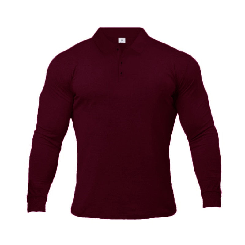 Peris Gems darkred / M Slim Collared Pop Long Sleeve Shirt for Men | Solid Muscle Shirt Slim Collared Pop Long Sleeve Shirt for Men | Muscle Shirt SHEIN Amazon Temu