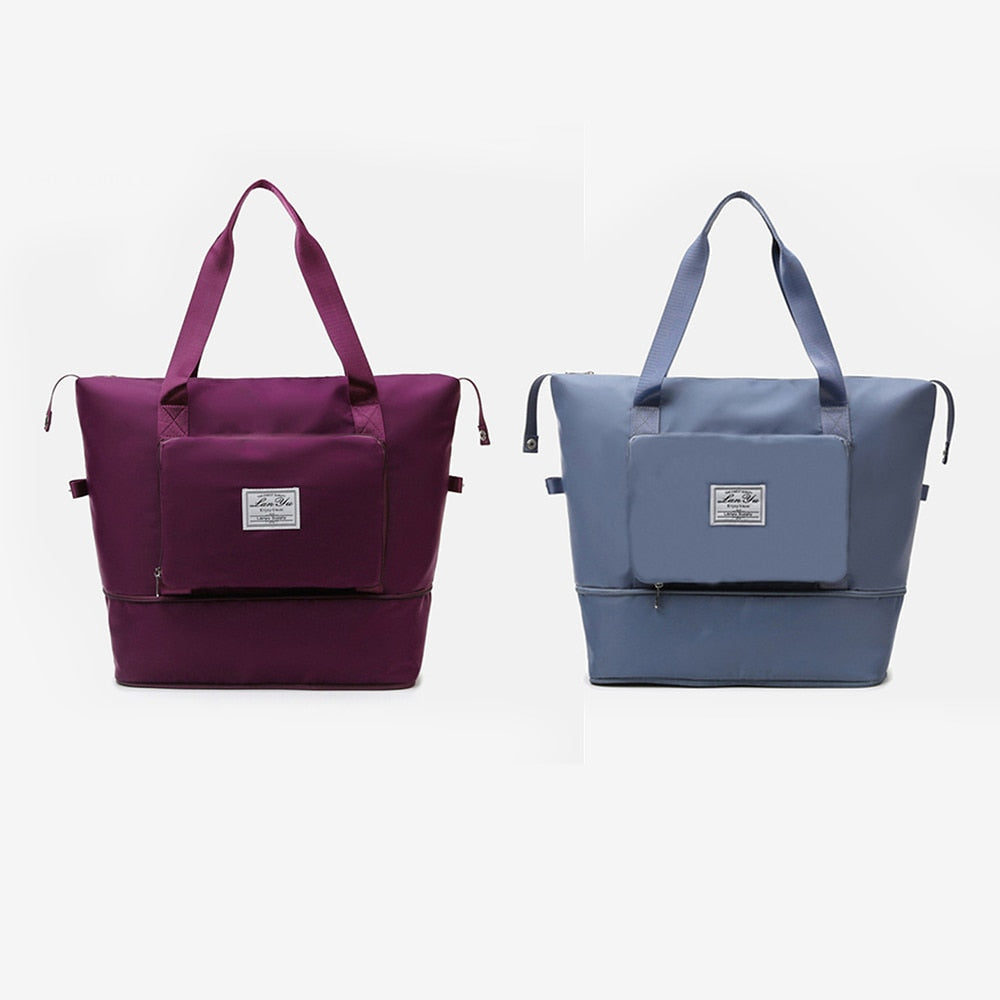 Peris Gems Deep purple blue Ladies Foldable Travel Bag | Handheld Large Capacity Expandable Bag SHEIN Amazon Temu