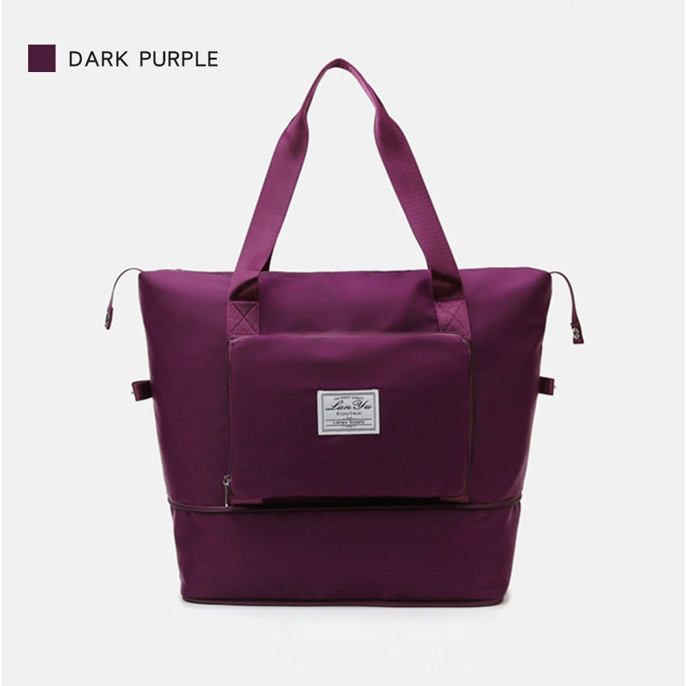 Peris Gems Deep purple Ladies Foldable Travel Bag | Handheld Large Capacity Expandable Bag SHEIN Amazon Temu