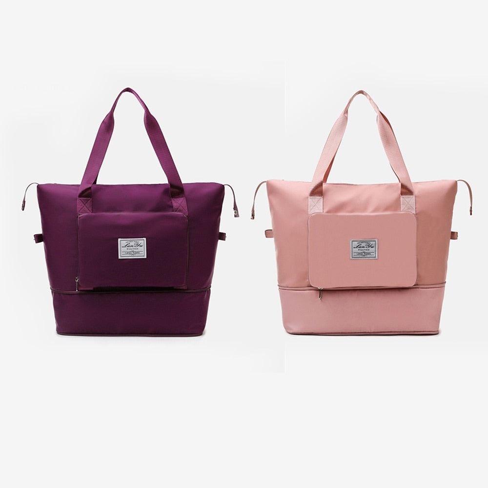 Peris Gems Deep purple Sweet Ladies Foldable Travel Bag | Handheld Large Capacity Expandable Bag SHEIN Amazon Temu