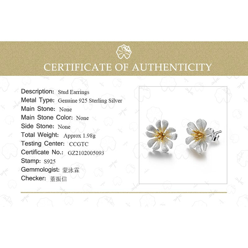 Peris Gems Delicate 925 Silver Wildflower Stud Earrings for Women SHEIN Amazon Temu