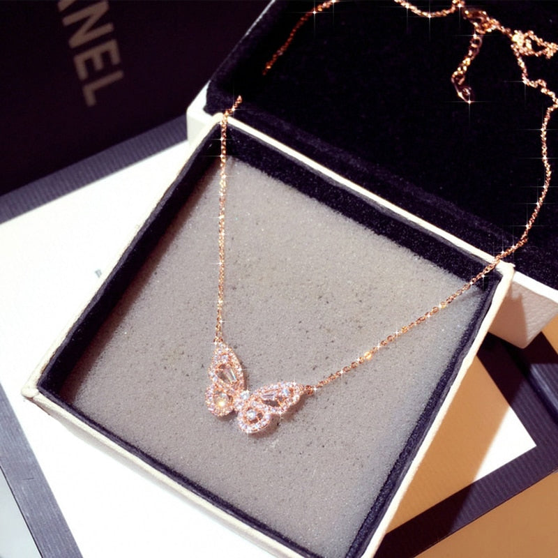 Peris Gems Delicate Cubic Diamond Butterfly Pendant Necklace for Women SHEIN Amazon Temu