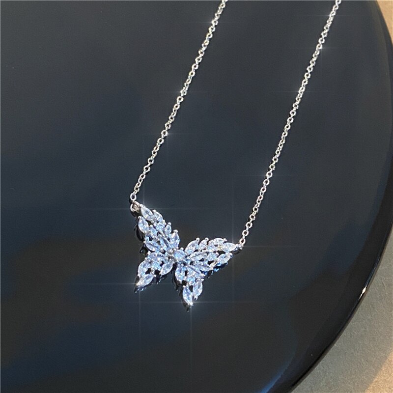 Peris Gems Delicate Cubic Diamond Butterfly Pendant Necklace for Women SHEIN Amazon Temu