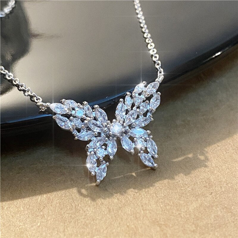 Peris Gems Delicate Cubic Diamond Butterfly Pendant Necklace for Women SHEIN Amazon Temu