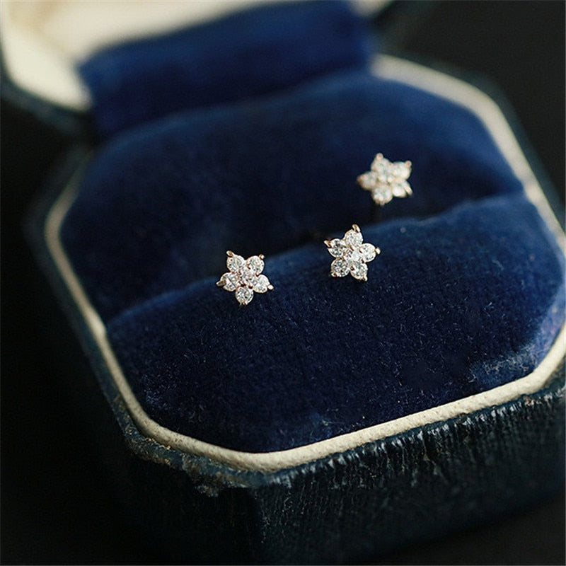 Peris Gems Delicate Small Diamond Flower Stud Earrings for Women SHEIN Amazon Temu