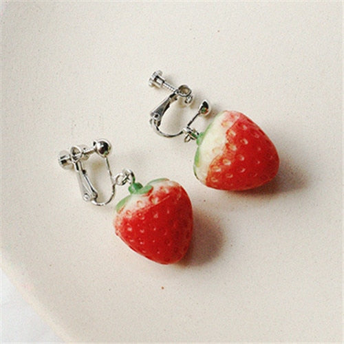 Peris Gems Delicious Fruit Strawberry Earrings - Tasty Fashion Earrings SHEIN Amazon Temu