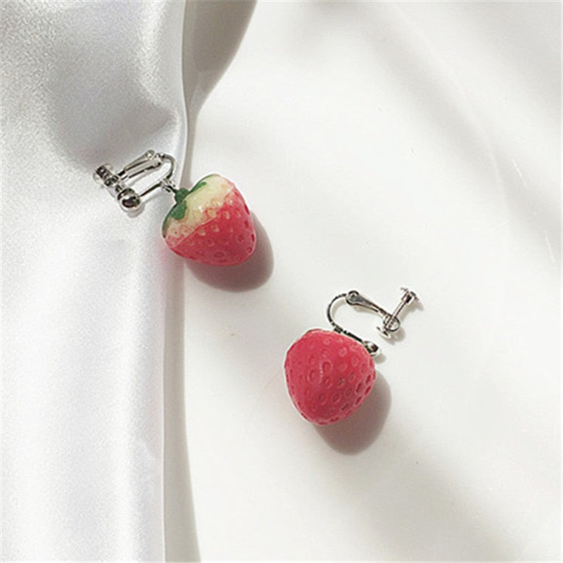 Peris Gems Delicious Fruit Strawberry Earrings - Tasty Fashion Earrings SHEIN Amazon Temu