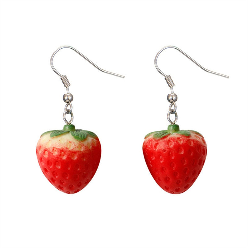 Peris Gems Delicious Fruit Strawberry Earrings - Tasty Fashion Earrings SHEIN Amazon Temu