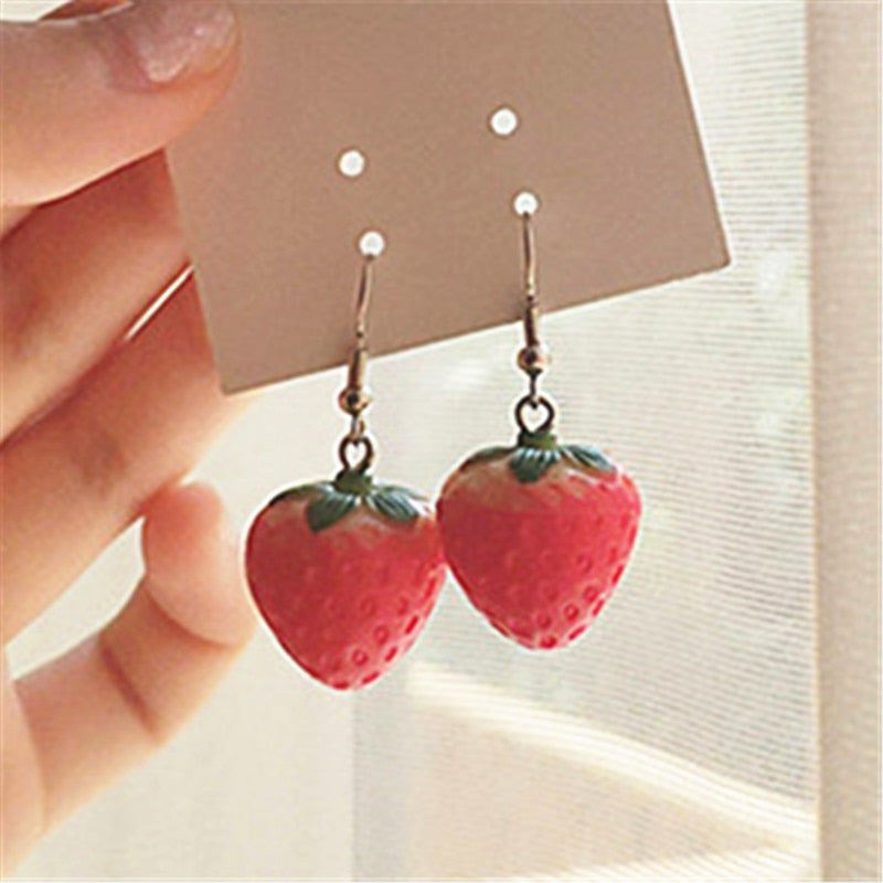 Peris Gems Delicious Fruit Strawberry Earrings - Tasty Fashion Earrings SHEIN Amazon Temu