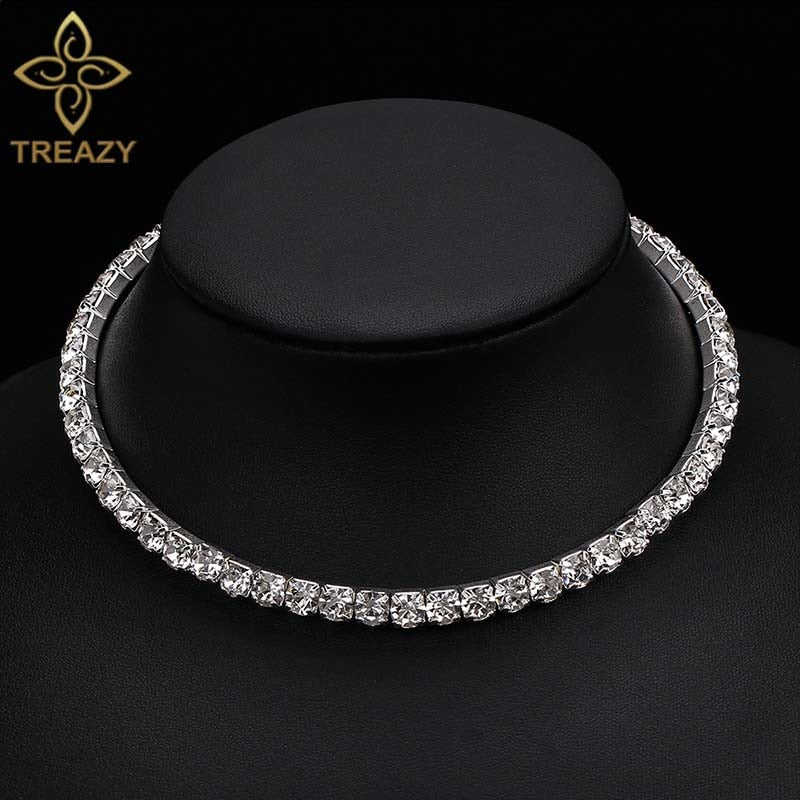 Peris Gems design 1 Diamond Tennis Chain Necklace | Diamond Choker Necklaces SHEIN Amazon Temu