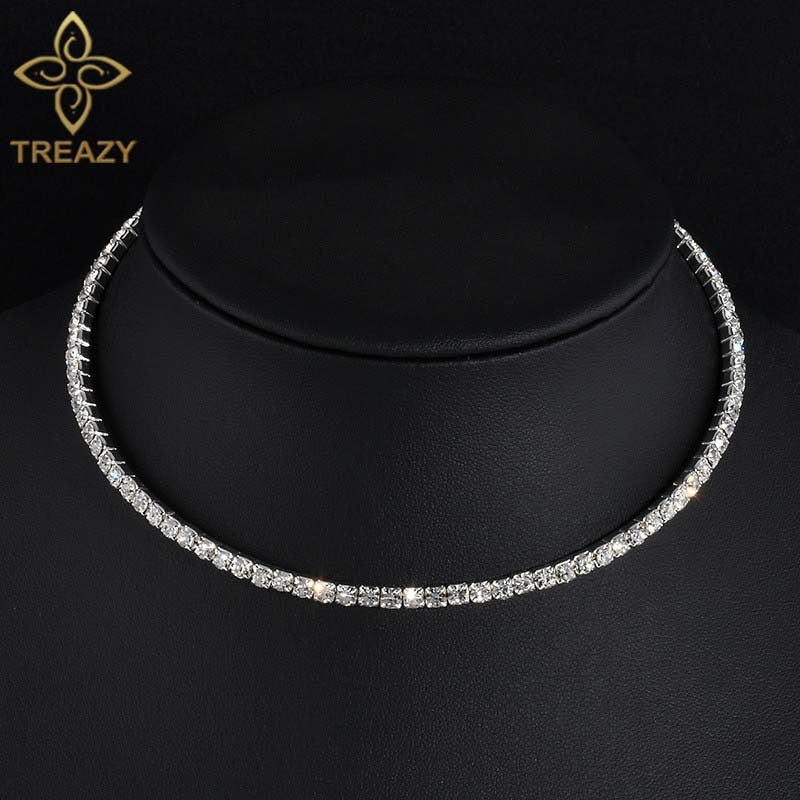 Peris Gems design 2 Diamond Tennis Chain Necklace | Diamond Choker Necklaces SHEIN Amazon Temu