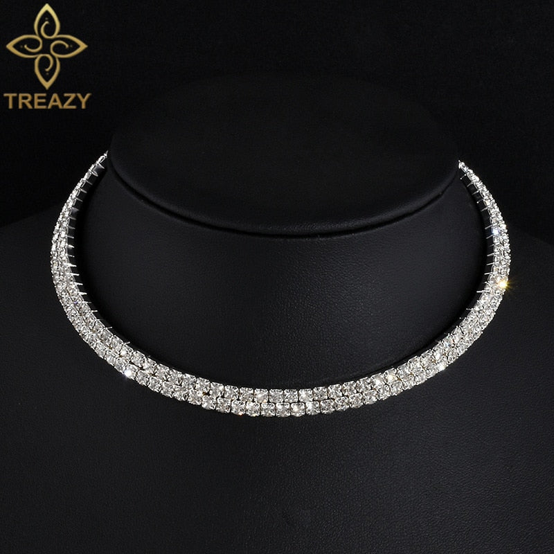 Peris Gems design 3 Diamond Tennis Chain Necklace | Diamond Choker Necklaces SHEIN Amazon Temu