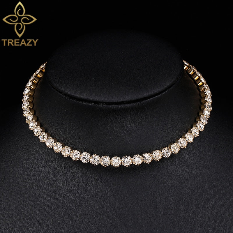 Peris Gems design 5 Diamond Tennis Chain Necklace | Diamond Choker Necklaces SHEIN Amazon Temu