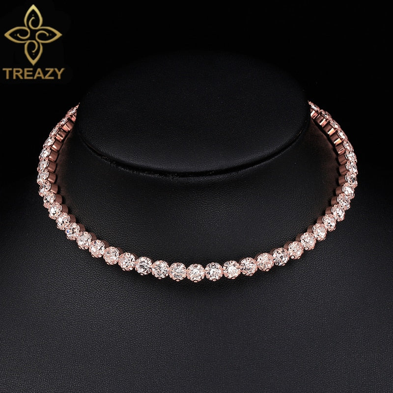 Peris Gems design 6 Diamond Tennis Chain Necklace | Diamond Choker Necklaces SHEIN Amazon Temu