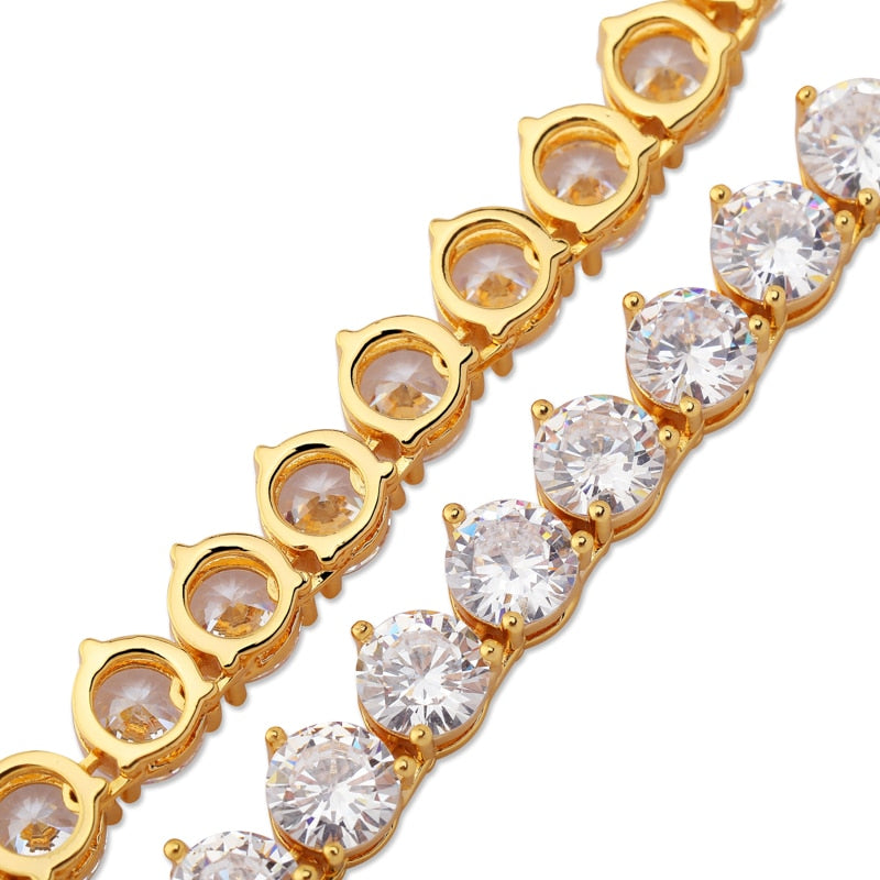 Peris Gems Diamond 3 Prong Tennis Chain Necklace Unisex | Round Diamond Necklace Diamond 3 Prong Tennis Chain Necklace Unisex Round Necklace SHEIN Amazon Temu