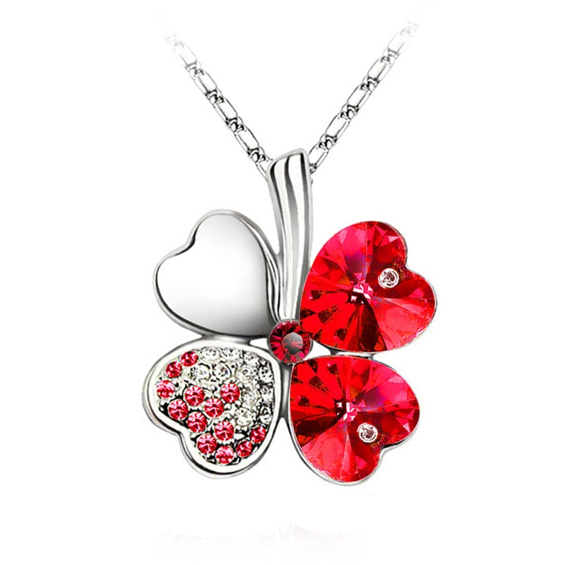 Peris Gems Diamond Clover Pendant Necklace Unisex | Silver Necklace SHEIN Amazon Temu