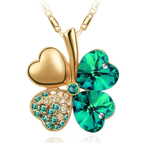 Peris Gems Diamond Clover Pendant Necklace Unisex | Silver Necklace SHEIN Amazon Temu