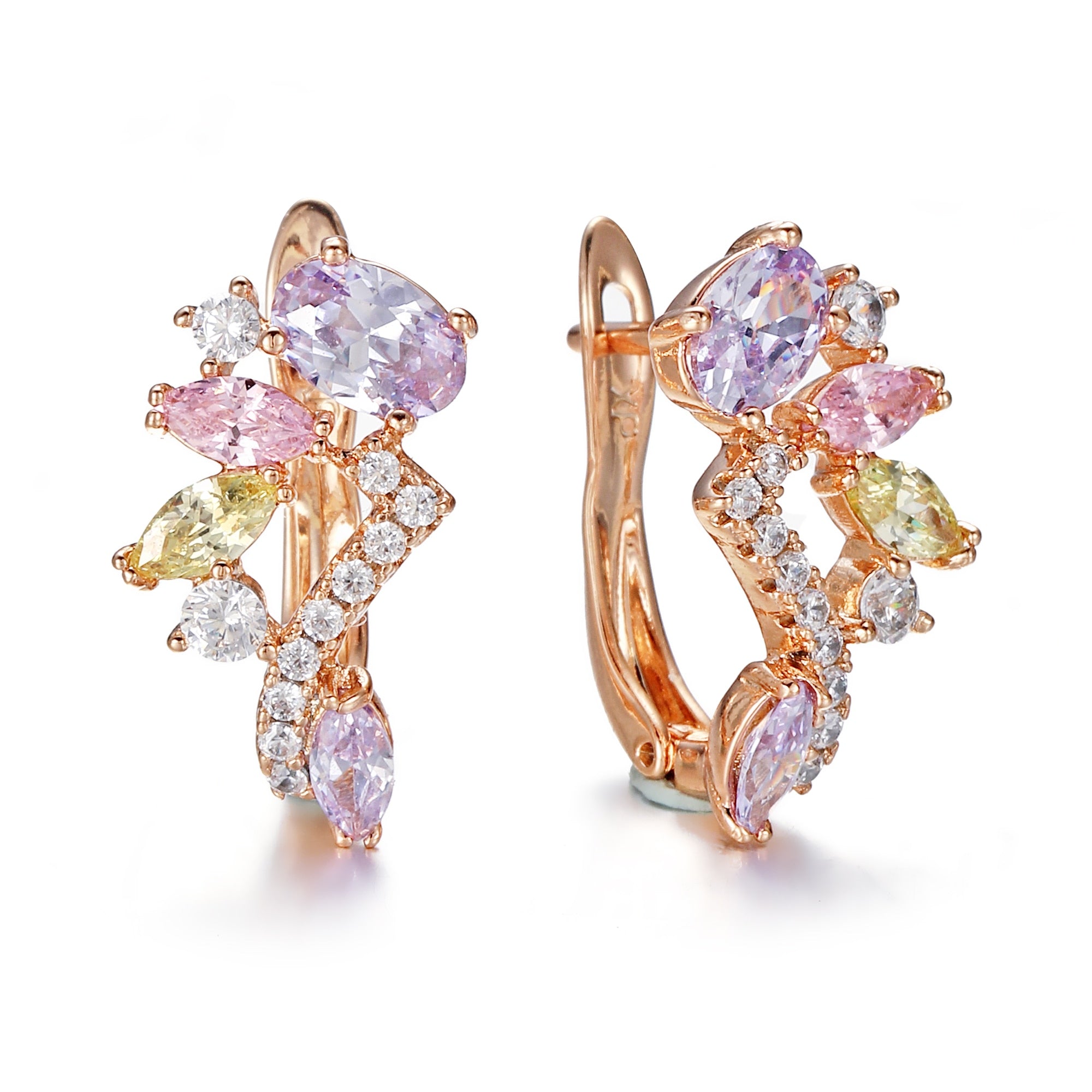 Peris Gems Diamond Flower Stud Earrings for Women | Gold Diamond Stud Earrings SHEIN Amazon Temu