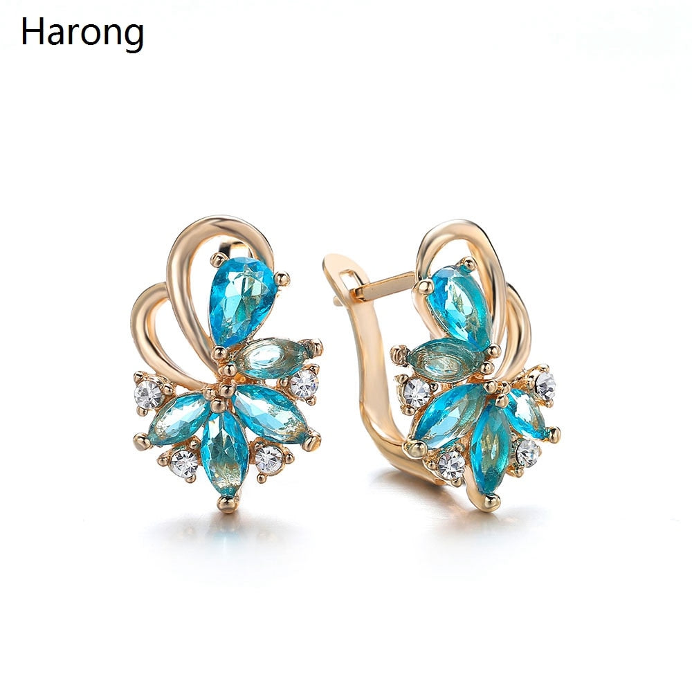 Peris Gems Diamond Flower Stud Earrings for Women | Gold Diamond Stud Earrings SHEIN Amazon Temu
