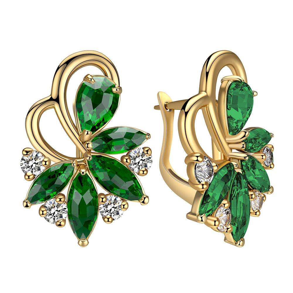 Peris Gems Diamond Flower Stud Earrings for Women | Gold Diamond Stud Earrings SHEIN Amazon Temu