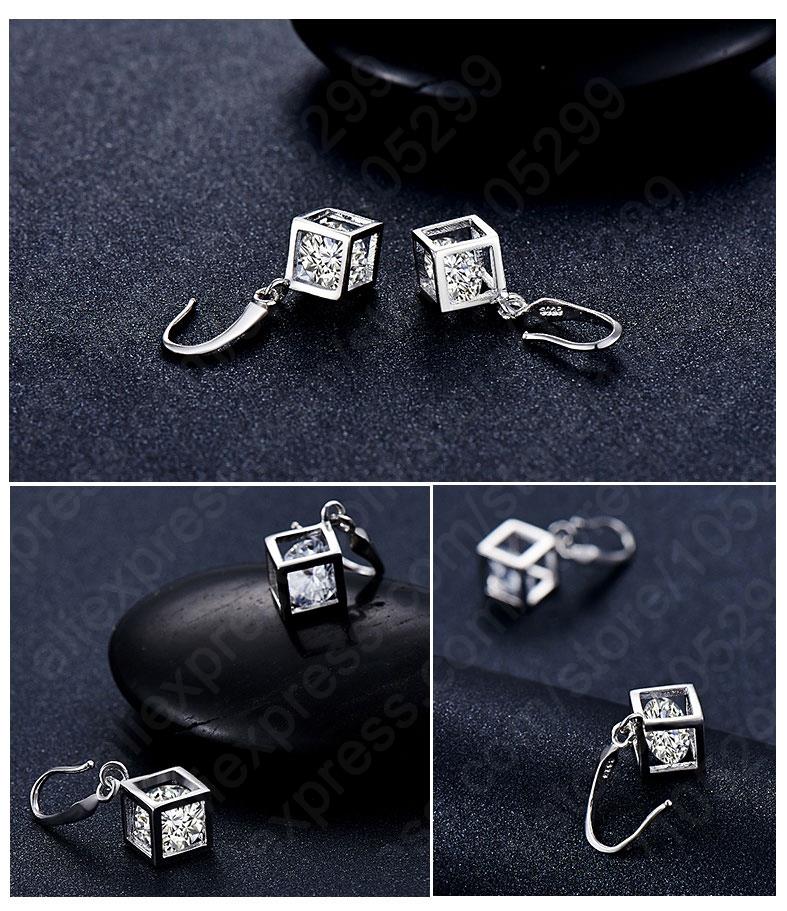 Peris Gems Diamond In a Box Necklace and Earrings Set | Women&