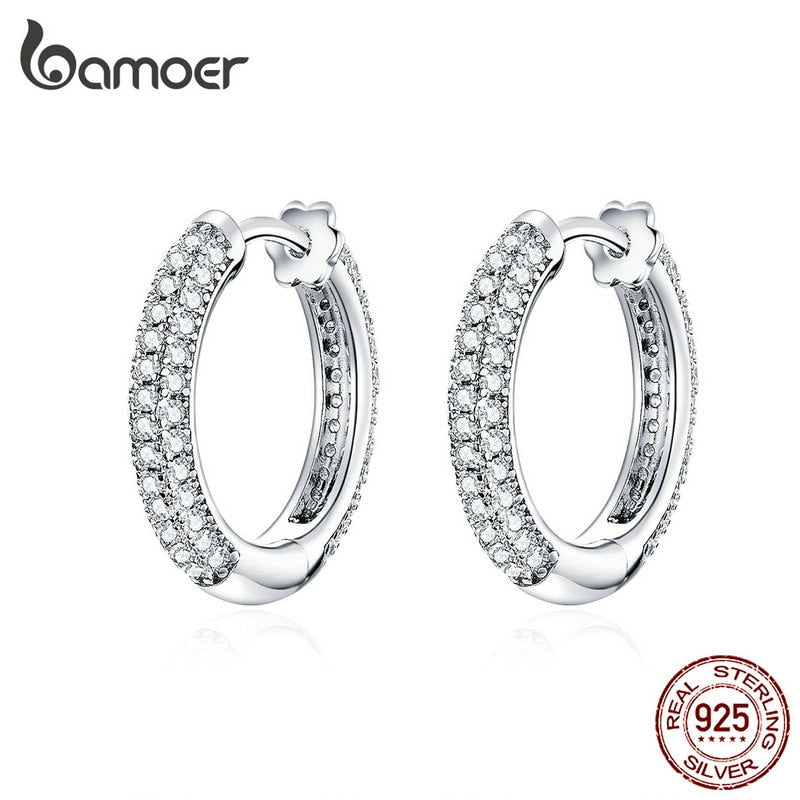 Peris Gems Diamond Sterling Silver Hoop Buckle Earrings for Women SHEIN Amazon Temu