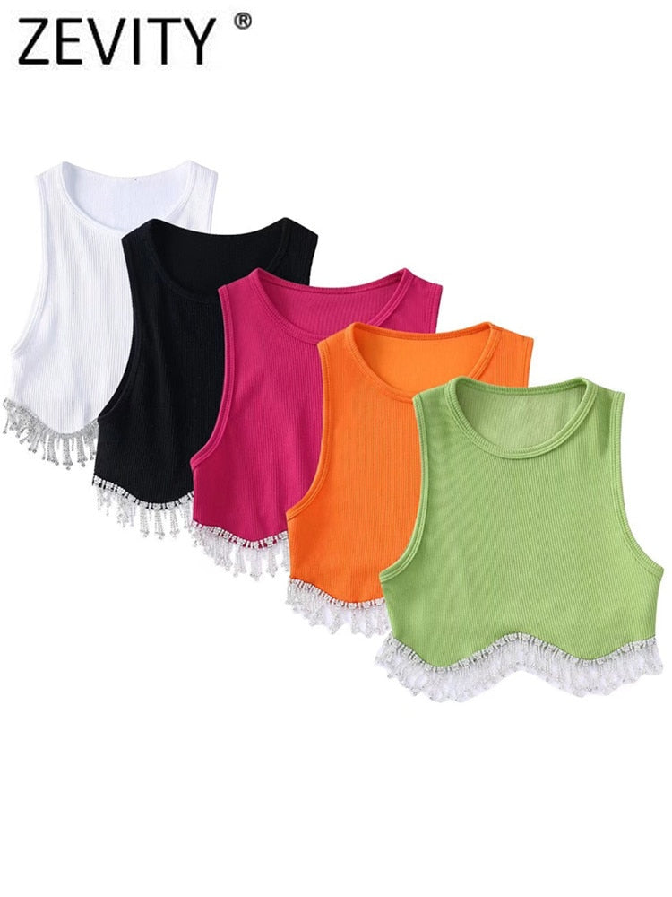 Peris Gems Diamond Tassel Crop-Top Shirt | Slim Luxurious Shirt for Women SHEIN Amazon Temu