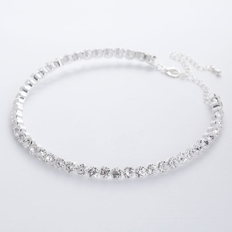 Peris Gems Diamond Tennis Chain Necklace | Diamond Choker Necklaces SHEIN Amazon Temu