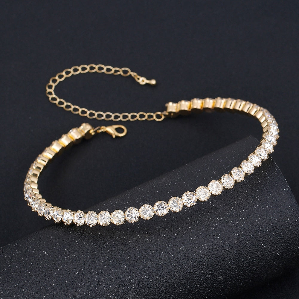 Peris Gems Diamond Tennis Chain Necklace | Diamond Choker Necklaces SHEIN Amazon Temu