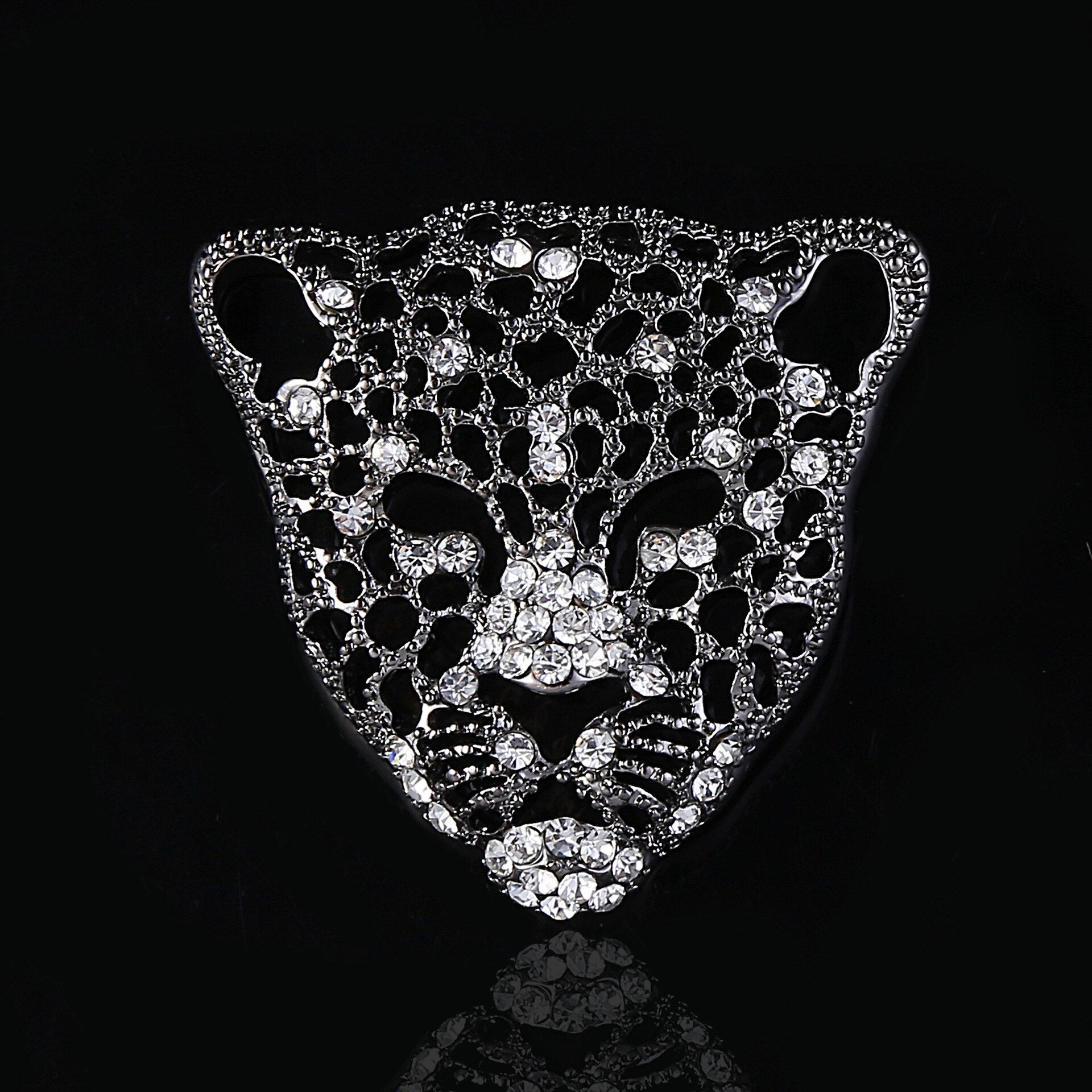 Peris Gems Diamond Tiger Leopard Head Lapel Pin Brooch Badges Unisex SHEIN Amazon Temu