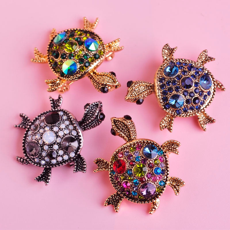 Peris Gems Diamond Tortoise Turtle Lapel Brooch Pins Unisex SHEIN Amazon Temu