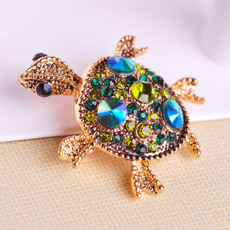 Peris Gems Diamond Tortoise Turtle Lapel Brooch Pins Unisex SHEIN Amazon Temu