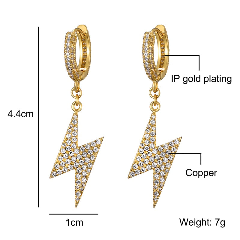 Peris Gems Diamond Zircon Lighting Dangle Earrings for Women | CZ Earrings Diamond Zircon Lighting Dangle Earrings for Women CZ Earring SHEIN Amazon Temu