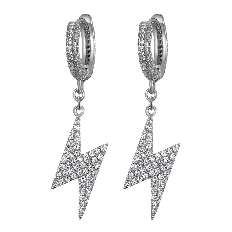 Peris Gems Diamond Zircon Lighting Dangle Earrings for Women | CZ Earrings Diamond Zircon Lighting Dangle Earrings for Women CZ Earring SHEIN Amazon Temu