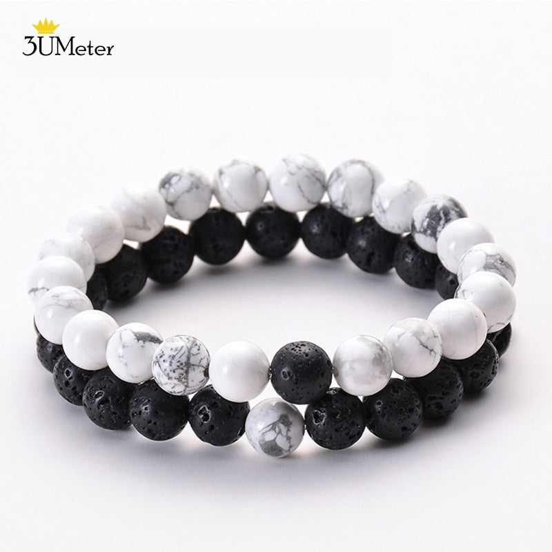 Peris Gems Distance bracelet-1 Natural Malachite 2pc Stone Bracelets for Couples and Friends Natural Malachite 2pc Stone Bracelets for Couples and Friend SHEIN Amazon Temu