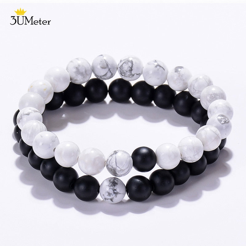 Peris Gems Distance bracelet-2 Natural Malachite 2pc Stone Bracelets for Couples and Friends Natural Malachite 2pc Stone Bracelets for Couples and Friend SHEIN Amazon Temu