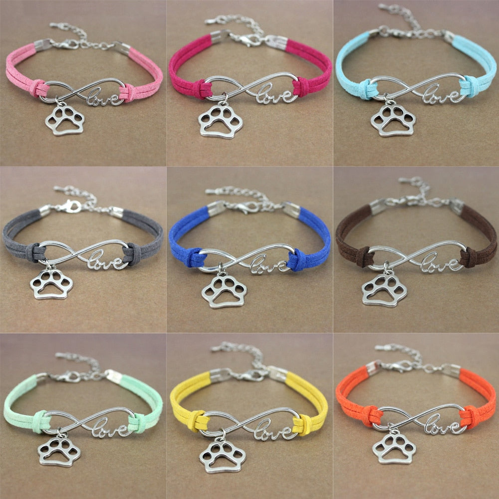 Peris Gems Dog Paw Infinity Rope Bracelets for Women | Animal Love Charms Dog Paw Infinity Rope Bracelets for Women Animal Love Charms SHEIN Amazon Temu