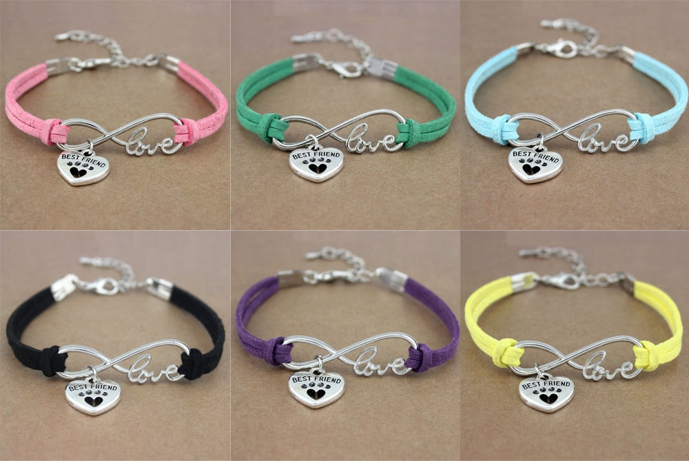 Peris Gems Dog Paw Infinity Rope Bracelets for Women | Animal Love Charms Dog Paw Infinity Rope Bracelets for Women Animal Love Charms SHEIN Amazon Temu