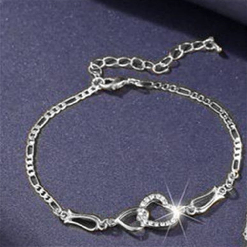 Peris Gems Double Heart Necklace Earrings Bracelet Jewelry Set SHEIN Amazon Temu