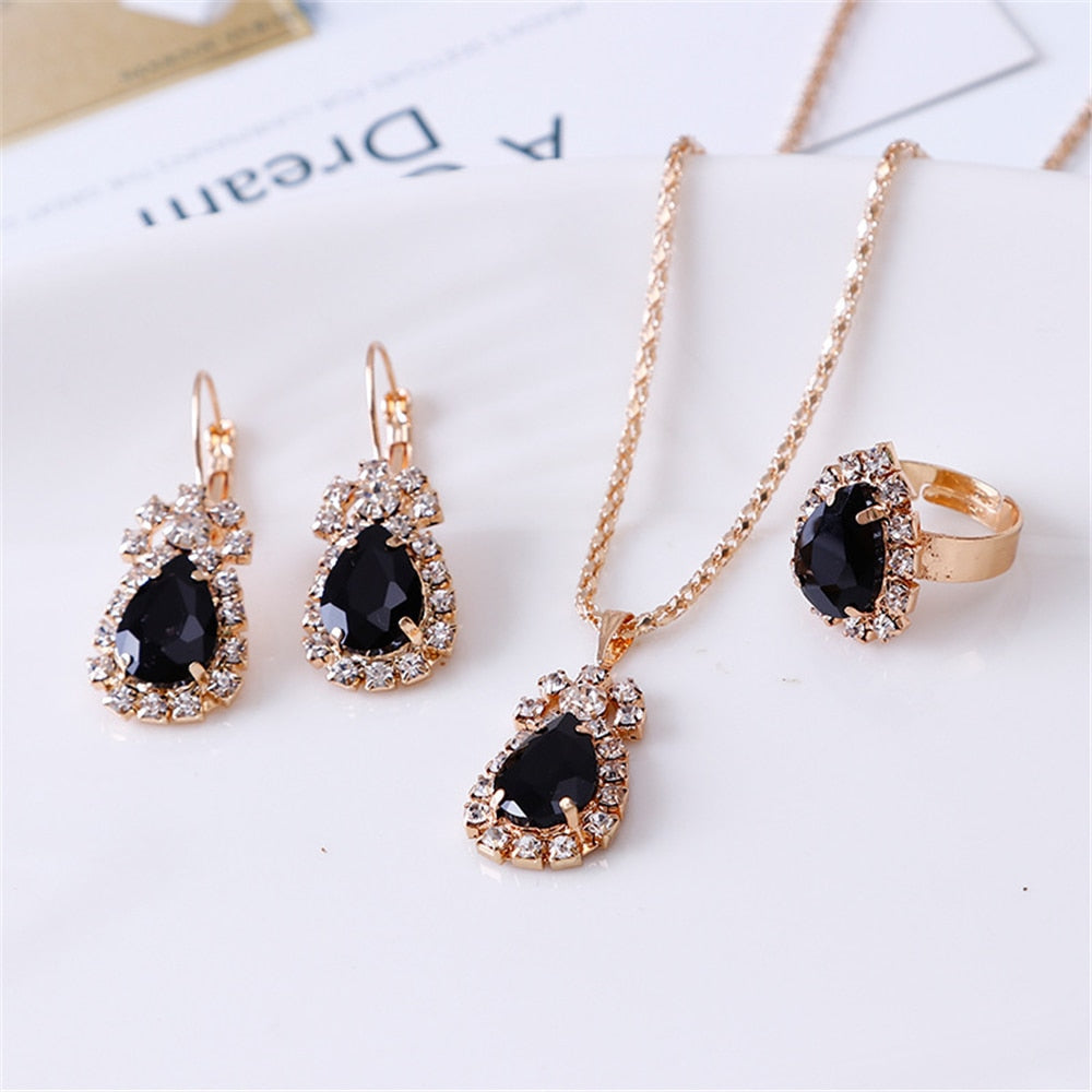 Peris Gems Double Heart Necklace Earrings Bracelet Jewelry Set SHEIN Amazon Temu