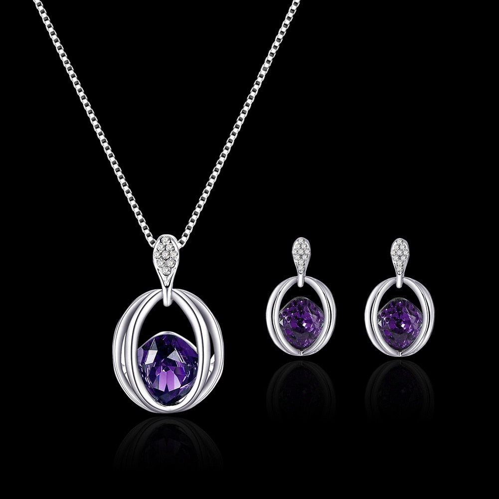 Peris Gems Double Heart Necklace Earrings Bracelet Jewelry Set SHEIN Amazon Temu