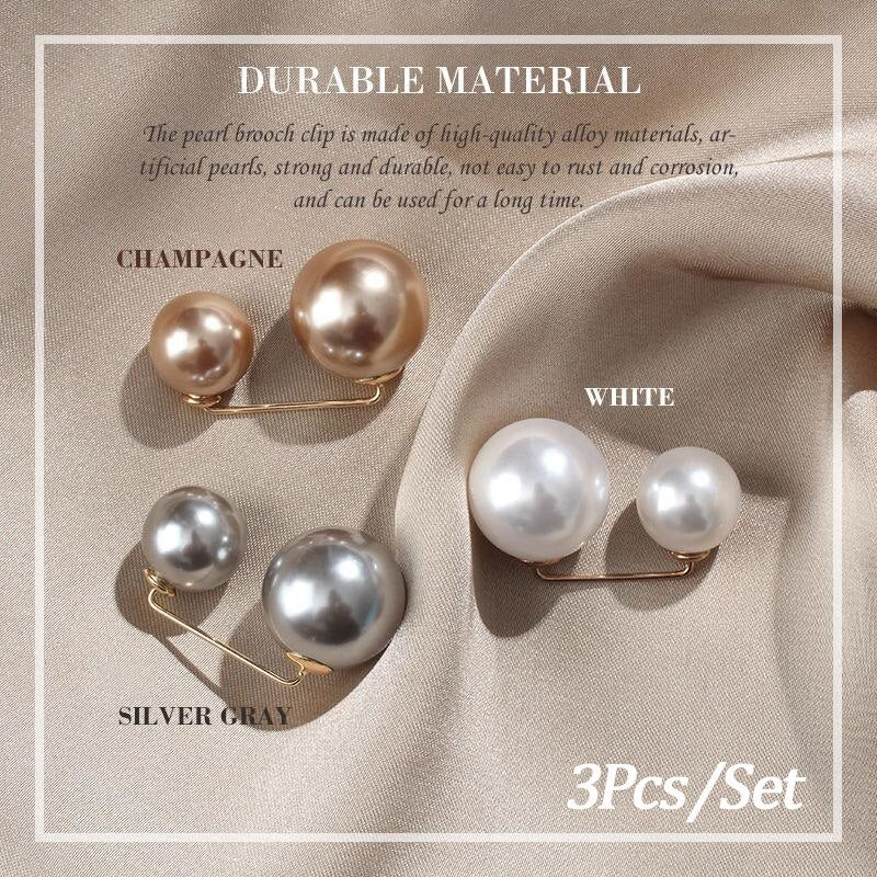 Peris Gems Double Pearl Brooch Pins | 3pc Elegant Pearl Lapel Pins for Women SHEIN Amazon Temu