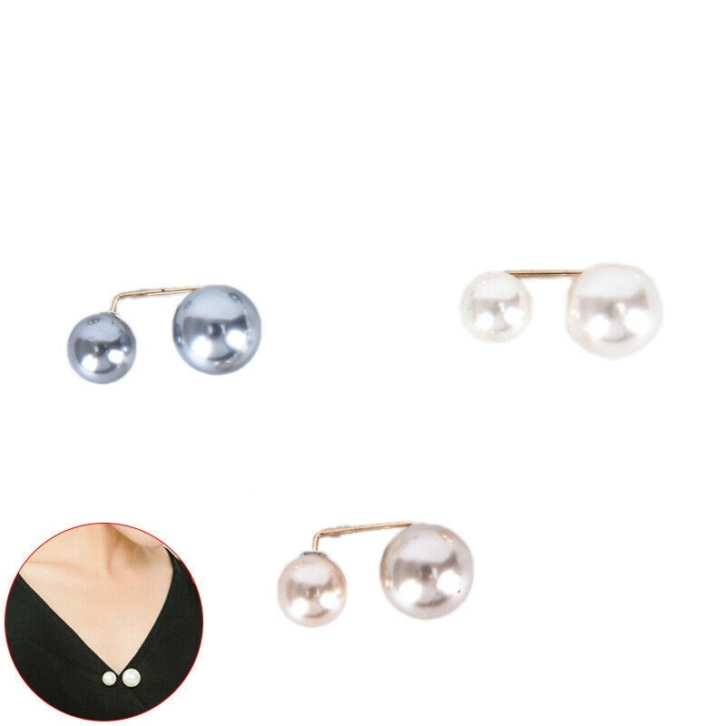 Peris Gems Double Pearl Brooch Pins | 3pc Elegant Pearl Lapel Pins for Women SHEIN Amazon Temu