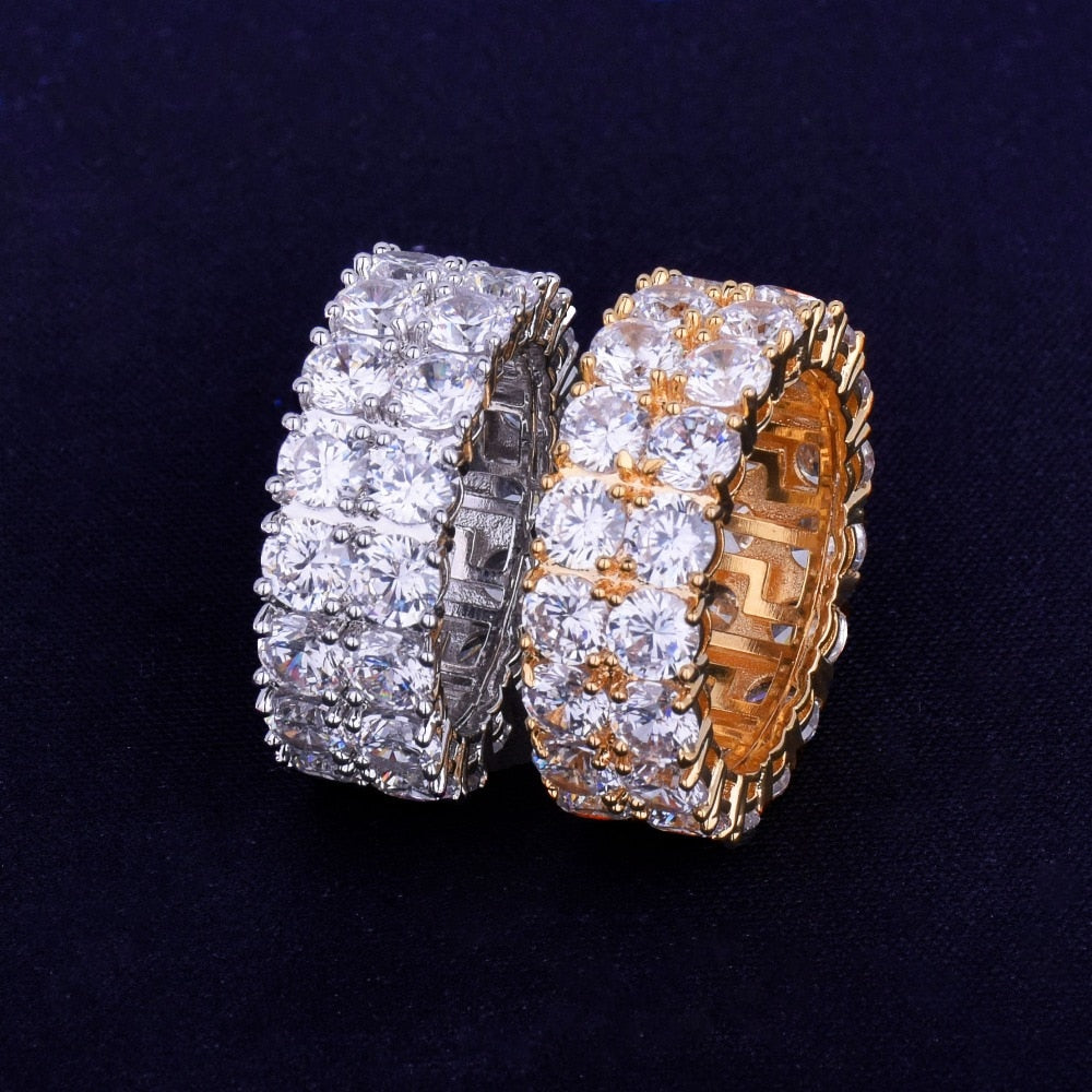 Peris Gems Double Row Solitaire Diamond Rings Unisex SHEIN Amazon Temu