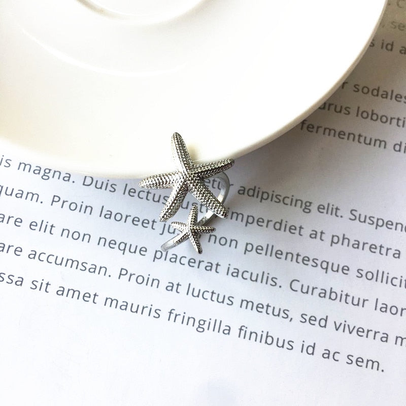 Peris Gems Double Starfish Open Rings for Women | Adjustable Gold and Silver Rings SHEIN Amazon Temu