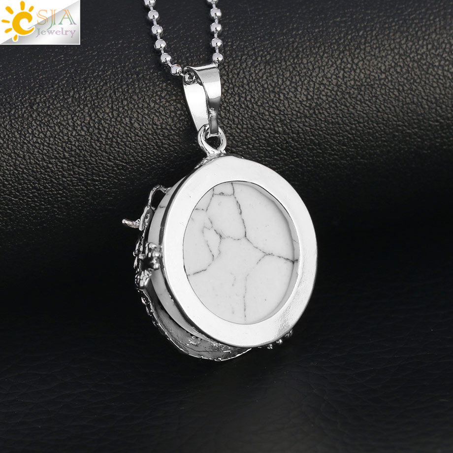 Peris Gems Dragon Pendant Necklace for Women | Silver Quartz Stone Necklace for Women SHEIN Amazon Temu