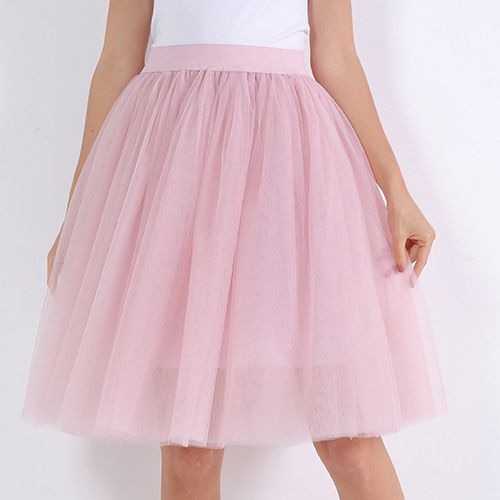 Peris Gems dusty pink / One Size Pleated 5-Layer Tulle Skirt for Women | Fairy Midi Skirts SHEIN Amazon Temu