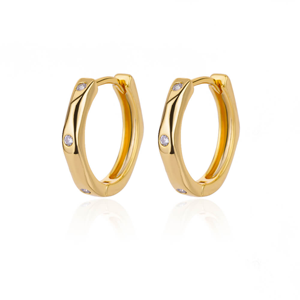 Peris Gems E3120G-7 U-Shaped Square Hoop Earrings for Women | Gold Luxury Earrings U-Shaped Square Hoop Earrings for Women Gold Luxury Earrings SHEIN Amazon Temu